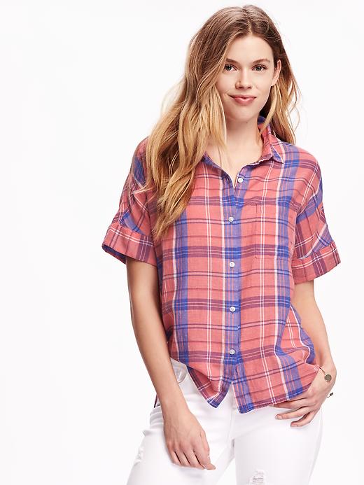 Image number 1 showing, Lightweight Dobby Shirt for Women