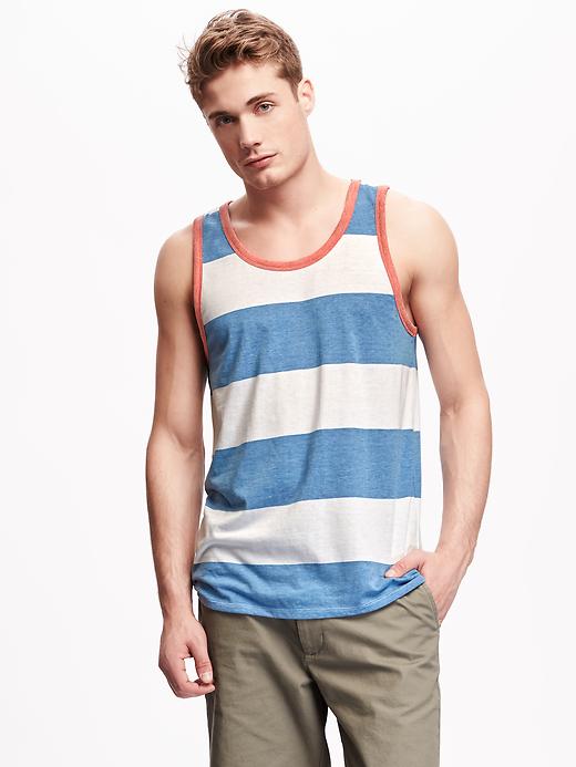 Image number 1 showing, Striped Jersey Tank for Men