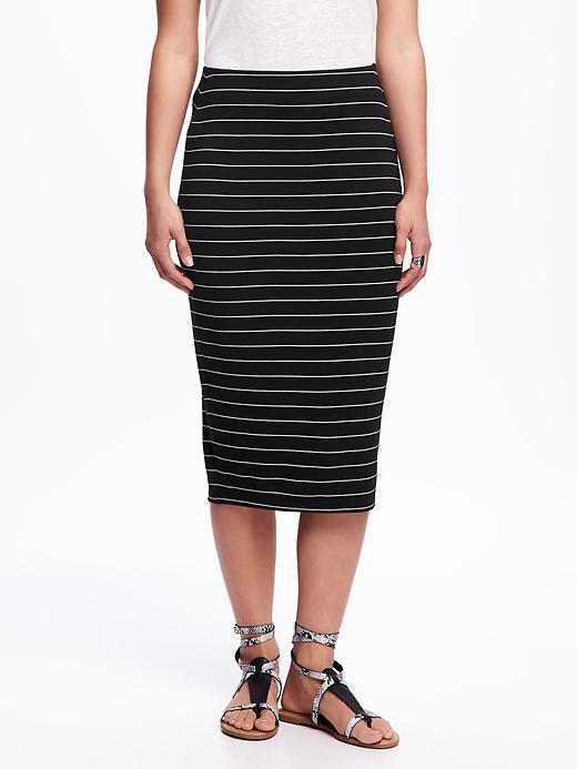 View large product image 1 of 1. Jersey Pencil Midi Skirt for Women