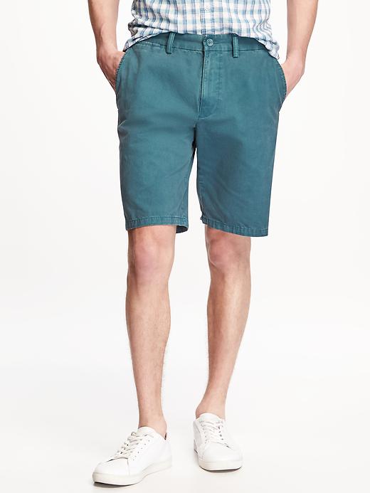 View large product image 1 of 1. Slim-Fit Garment-Dyed Ultimate Khaki Shorts for Men (10")