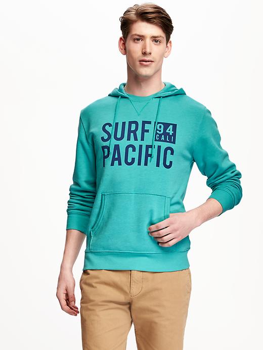 View large product image 1 of 1. Surf-Graphic Pullover Fleece Hoodie for Men