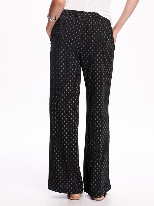 View large product image 2 of 2. Mid-Rise Soft Wide-Leg Pants for Women