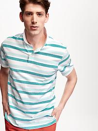 View large product image 4 of 5. Striped Pique Polo for Men
