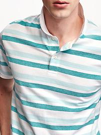 View large product image 5 of 5. Striped Pique Polo for Men