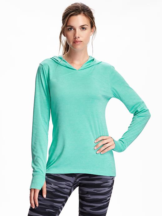 Image number 1 showing, Go-Dry Cool Hooded Pullover for Women