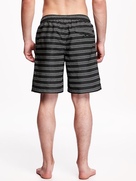 View large product image 2 of 2. Printed Swim Trunks for Men (8")