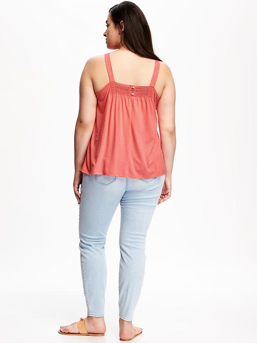 Image number 2 showing, Lace-Trim Plus-Size Swing Tank
