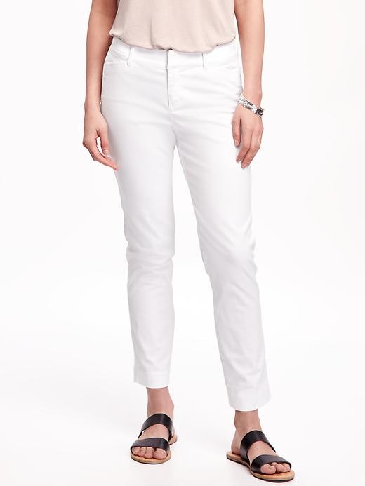 View large product image 1 of 3. Mid-Rise Pixie Chino Clean-Slate Pants for Women
