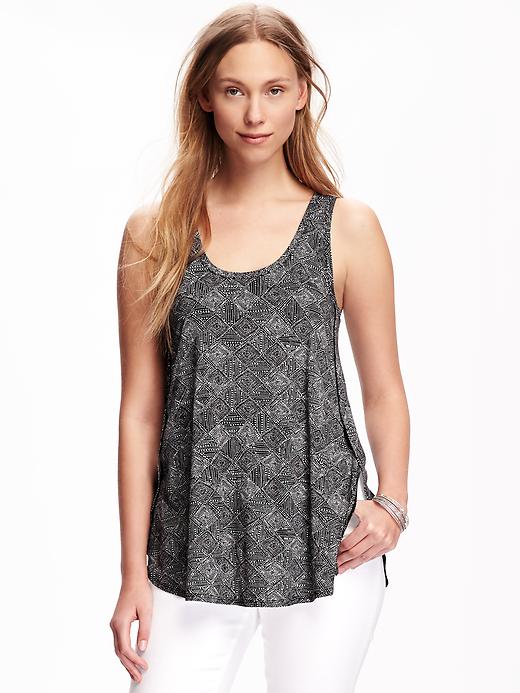 Image number 1 showing, Relaxed Sueded Tulip-Hem Tank for Women