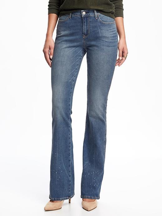 View large product image 1 of 2. Mid-Rise Micro Flare Jeans for Women