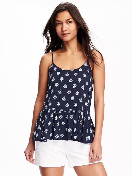View large product image 1 of 1. Printed Peplum Swing Cami for Women