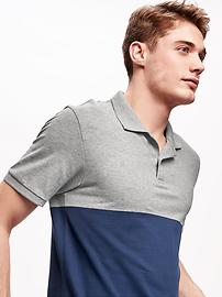 View large product image 4 of 5. Pique Color-Block Polo for Men
