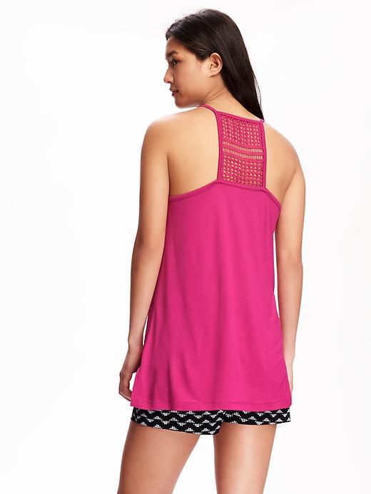 Image number 1 showing, Relaxed Lace-Back Top for Women