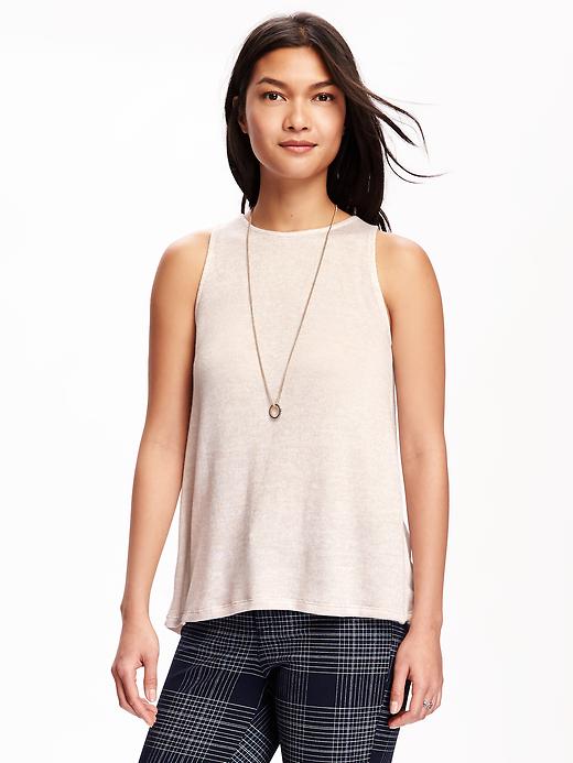 View large product image 1 of 1. High-Neck Swing Sweater Tank for Women