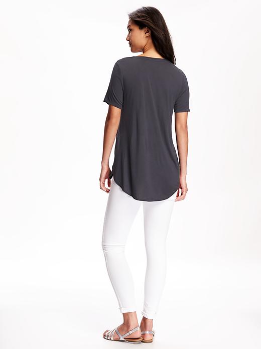 Image number 2 showing, Relaxed Tulip-Hem Tee for Women
