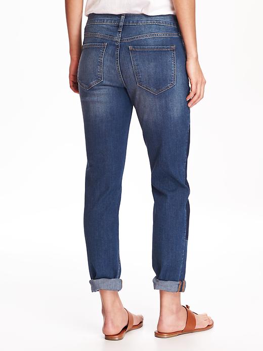 View large product image 2 of 2. Boyfriend Mid-Rise Straight Jeans for Women