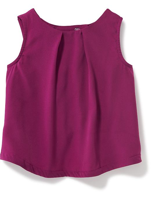 View large product image 1 of 1. Crepe Button-Back Swing Top for Toddler