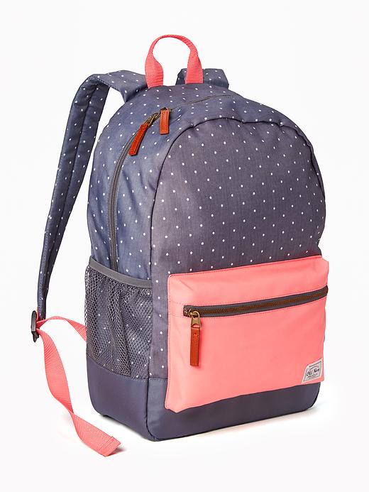 View large product image 1 of 1. Patterned Canvas Backpack for Girls
