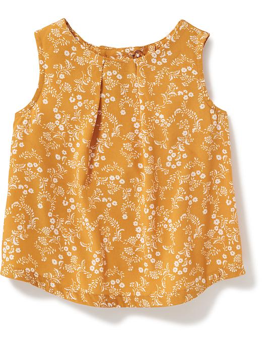 View large product image 1 of 2. Crepe Button-Back Swing Top for Toddler