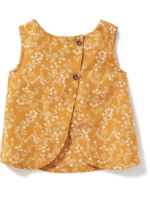 View large product image 2 of 2. Crepe Button-Back Swing Top for Toddler
