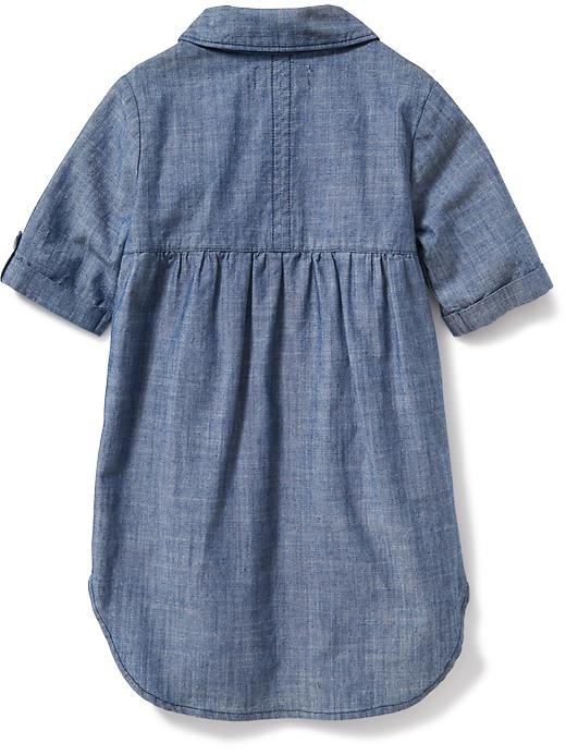 View large product image 2 of 2. Chambray Shirt Dress for Toddler
