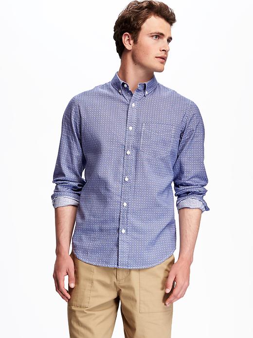Image number 1 showing, Slim-Fit Linen-Blend Shirt for Men