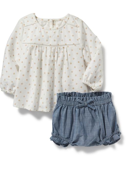 View large product image 1 of 2. 2-Piece Top and Bloomer Set for Baby