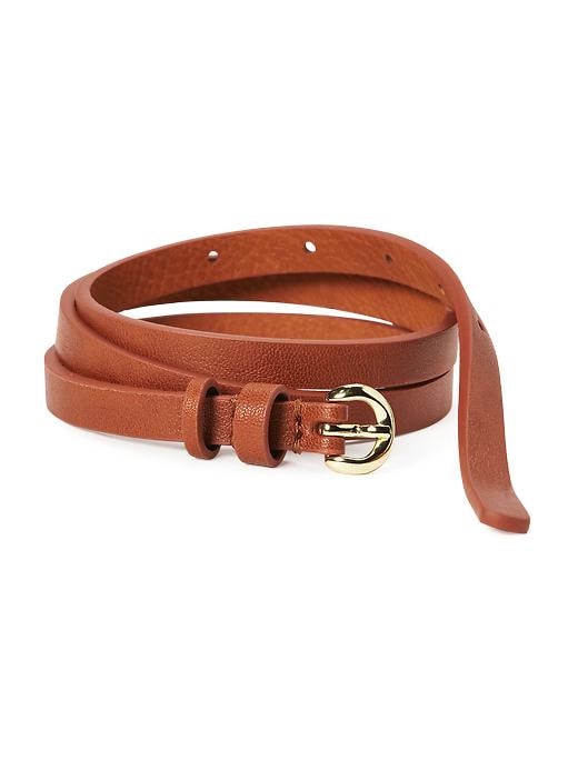 View large product image 1 of 1. Skinny Faux-Leather Belt for Women