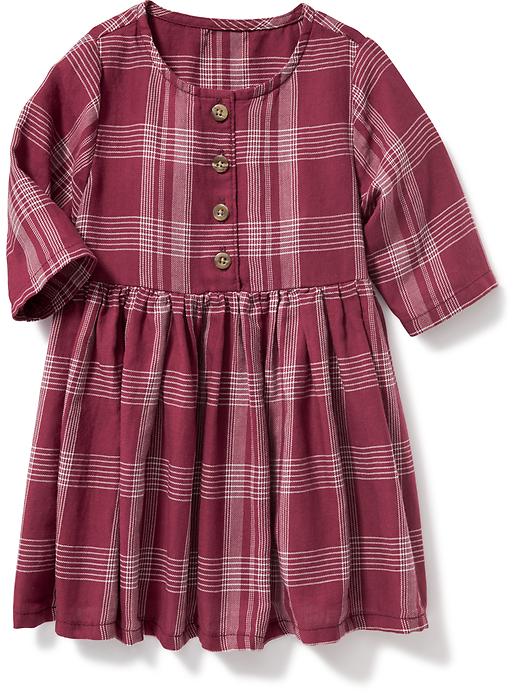 View large product image 1 of 1. Plaid Fit & Flare Dress for Baby