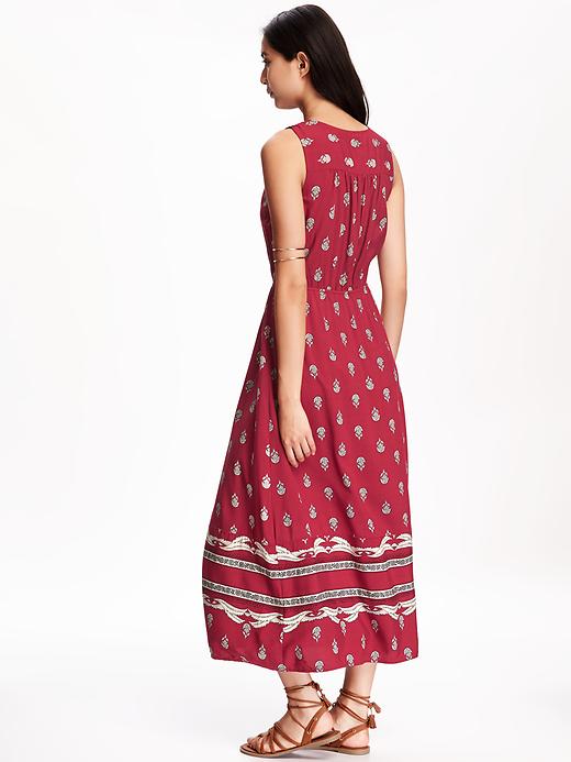 Image number 2 showing, Printed Button Front Maxi for Women