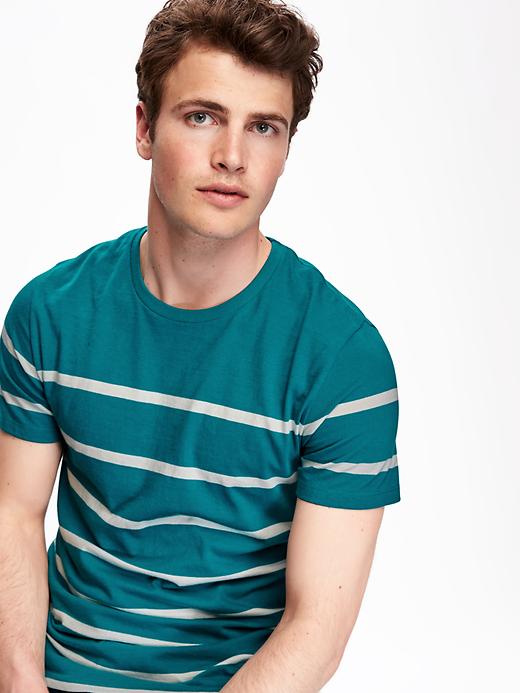 Image number 4 showing, Soft-Washed Striped Crew-Neck Tee for Men