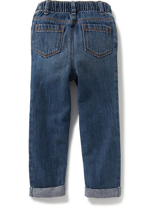View large product image 2 of 2. Patched Color-Block Boyfriend Jeans for Toddler Girls
