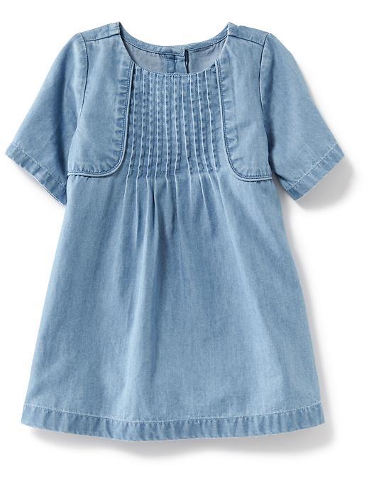View large product image 1 of 2. Chambray Pintuck Dress for Baby