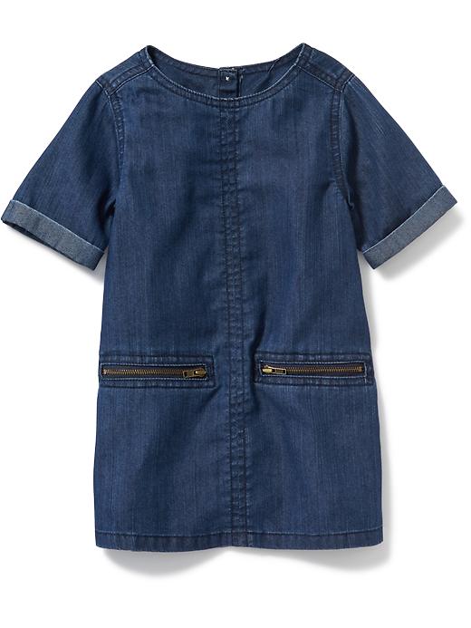 View large product image 1 of 2. Denim Shift Dress for Toddler