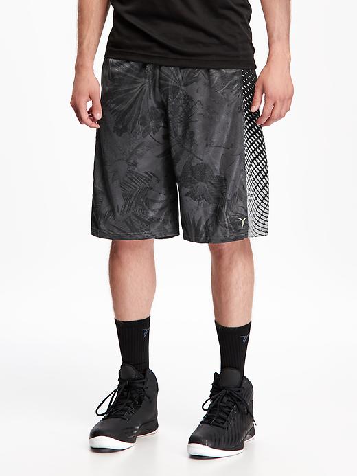 View large product image 1 of 1. Go-Dry Printed Basketball Shorts for Men (12")
