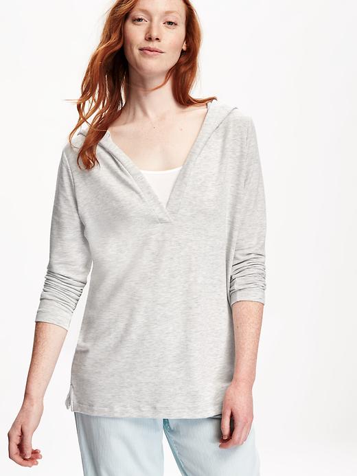 Image number 4 showing, Relaxed Hooded Tunic for Women