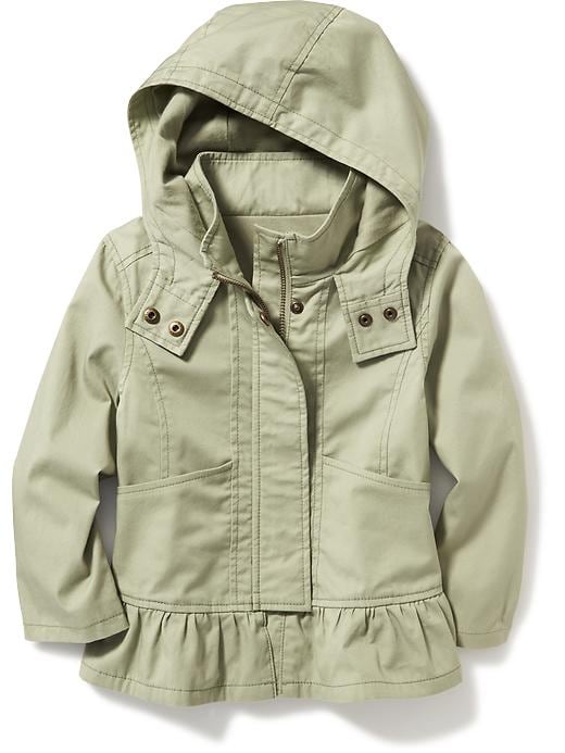 View large product image 1 of 2. Twill Peplum-Hem Anorak for Toddler
