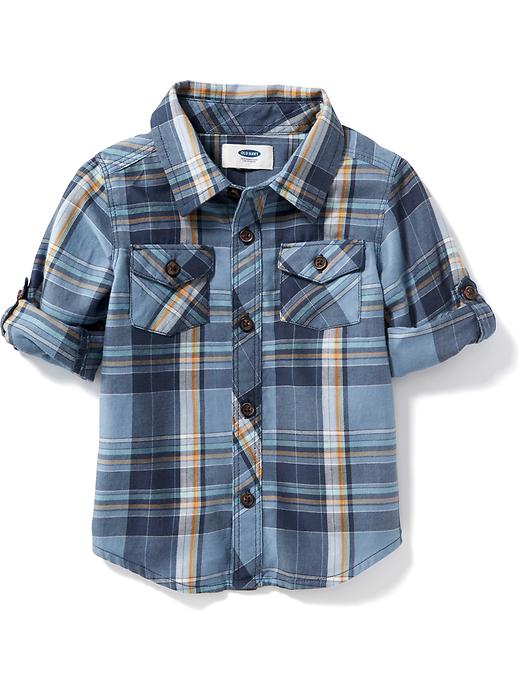 View large product image 1 of 1. Plaid Pocket Shirt for Toddler