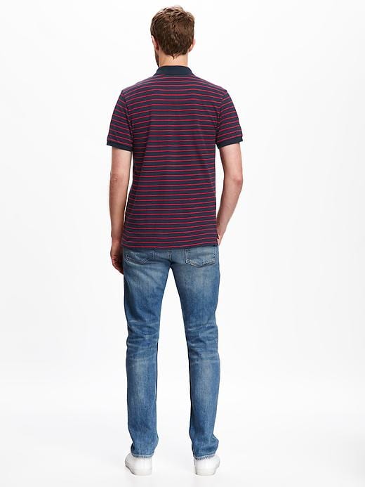 View large product image 2 of 5. Striped Pique Polo for Men