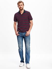 View large product image 3 of 5. Striped Pique Polo for Men