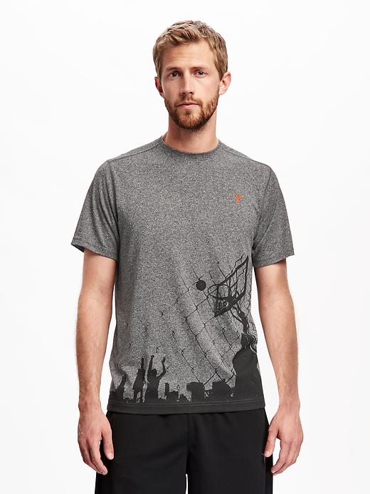 Image number 1 showing, Crew-Neck Graphic Performance Tee for Men