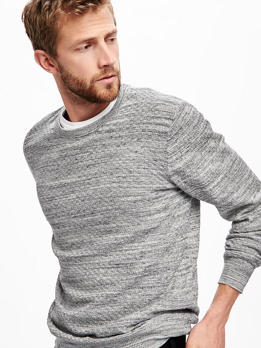 Image number 4 showing, Textured Crew-Neck Sweater for Men