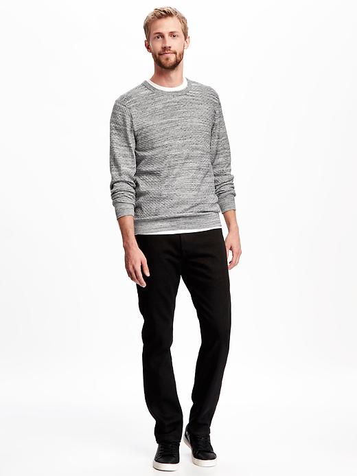 Image number 3 showing, Textured Crew-Neck Sweater for Men