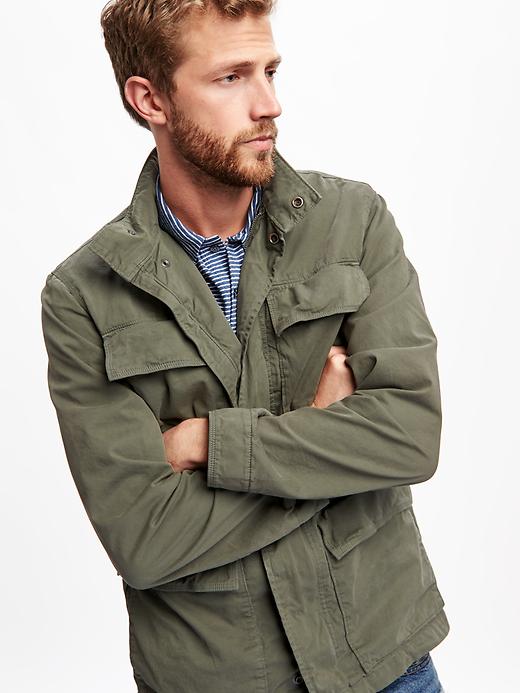 Image number 4 showing, Garment-Dyed Military Jacket for Men
