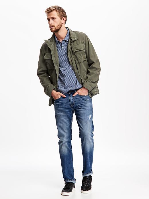 Image number 3 showing, Garment-Dyed Military Jacket for Men