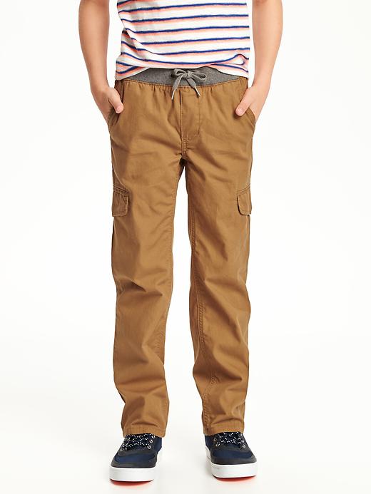 View large product image 1 of 2. Knit-Waist Pull-On Cargos For Boys