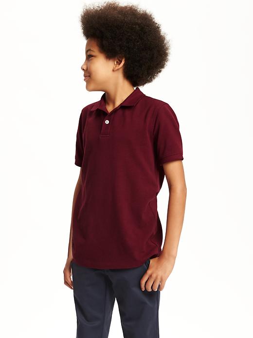 View large product image 1 of 2. Uniform Pique Polo for Boys