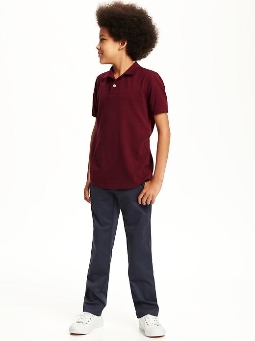View large product image 2 of 2. Uniform Pique Polo for Boys
