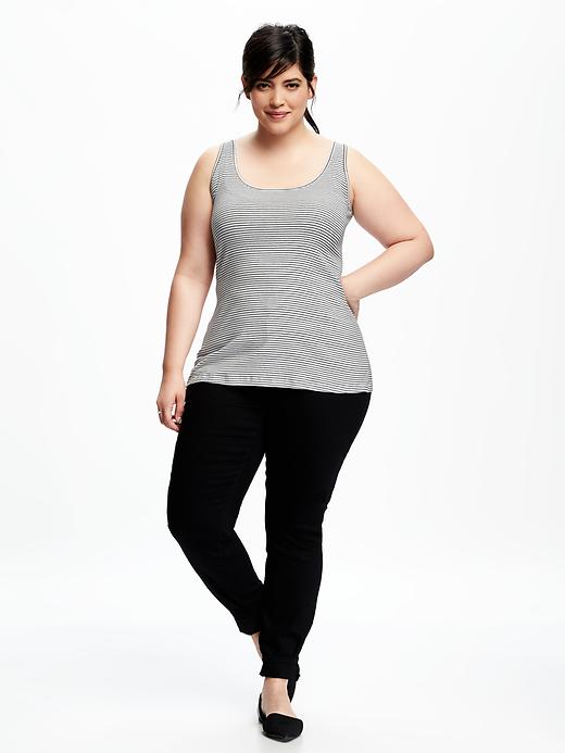 Image number 3 showing, Fitted Rib-Knit Plus-Size Tank