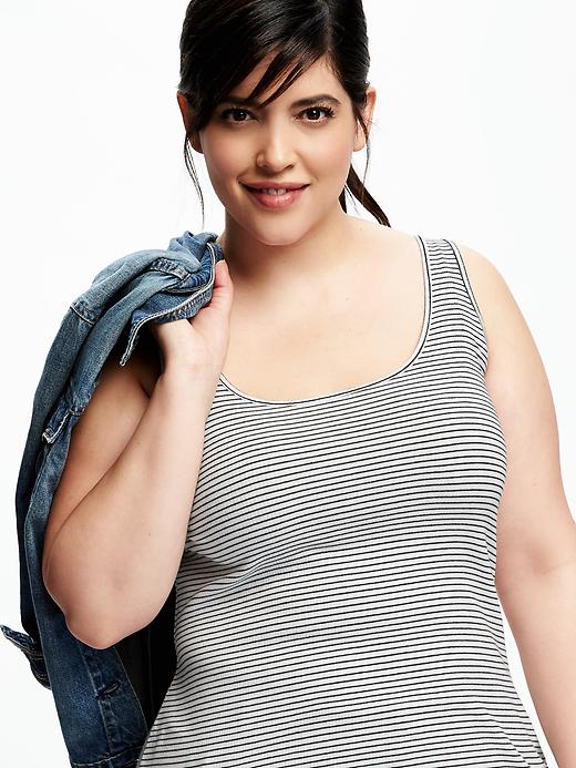 Image number 4 showing, Fitted Rib-Knit Plus-Size Tank